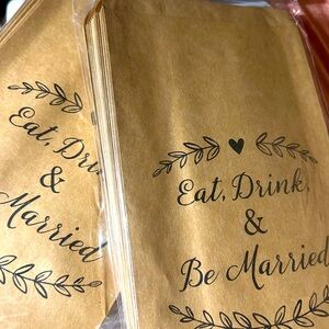 Studio his & hers set of two 50ct 4.5X7.43 Wedding Treat sacks total of 100 NIB